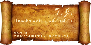 Theodorovits Jónás névjegykártya