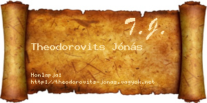 Theodorovits Jónás névjegykártya
