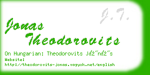 jonas theodorovits business card